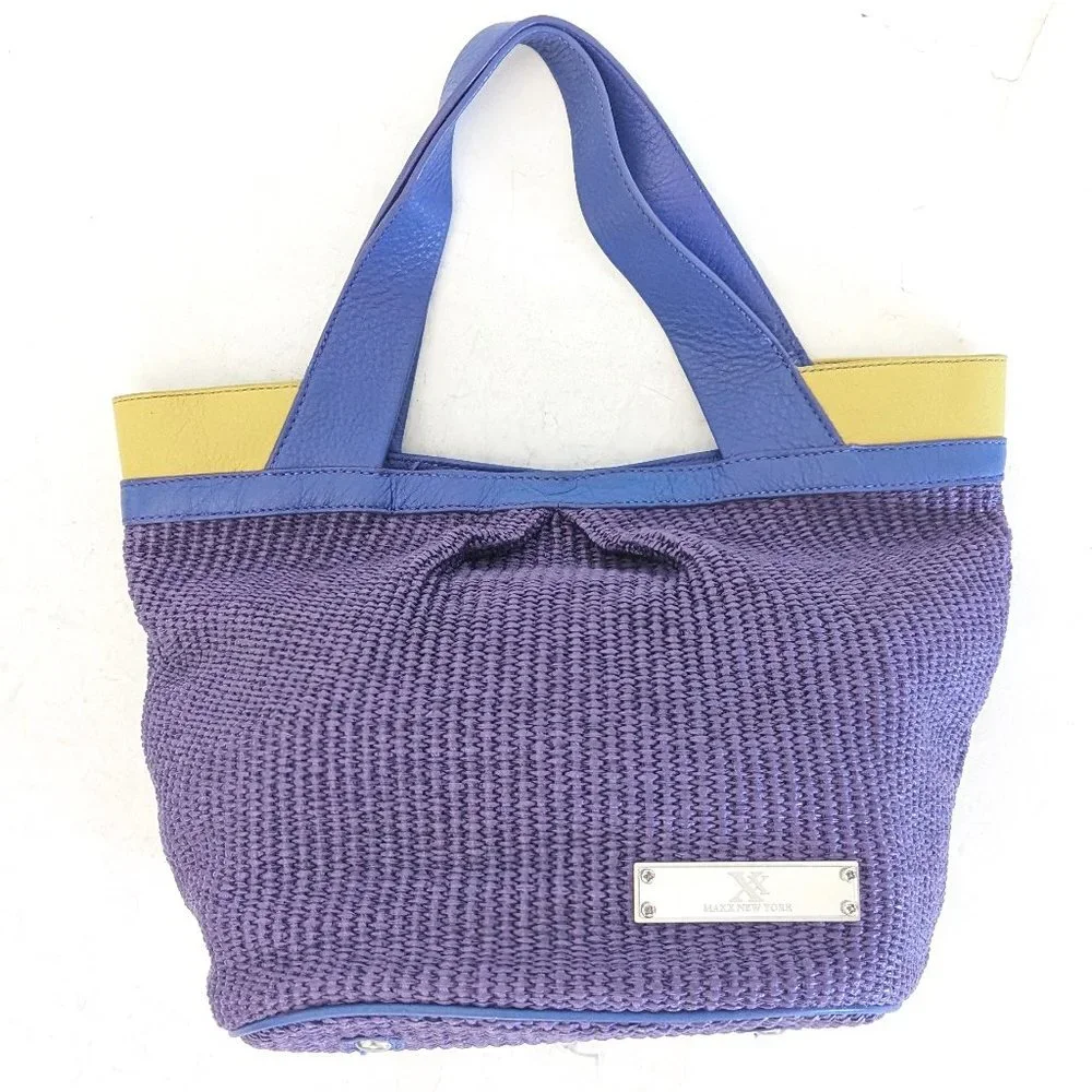π Maxx New York Purple Woven Purse π - Picture 1 of 10